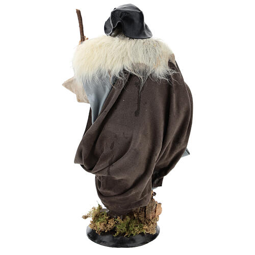 Pasterz z laską do szopki neapolitańskiej, stylizowany na XVIII wiek, 30 cm 5