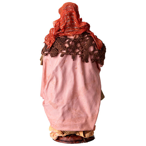 Mãe com menino no colo para presépio napolitano estilo '700 com figuras de 30 cm de altura média 6