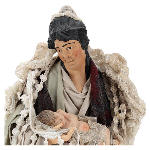 Mother with Child in arms for nativity from Naples style 700 of 30 cm 2
