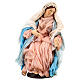Madonna Sitting 30 cm in Terracotta for Nativity from Naples style 700 s1
