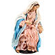 Madonna Sitting 30 cm in Terracotta for Nativity from Naples style 700 s5