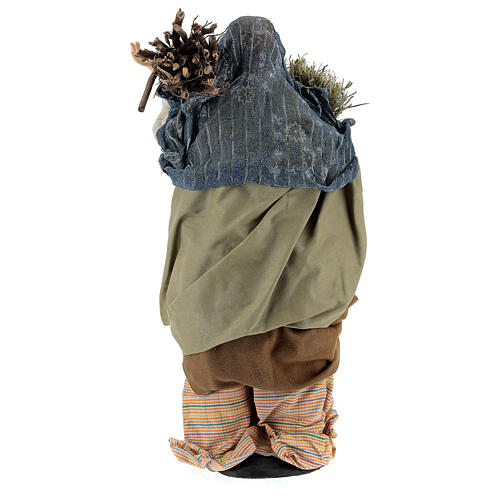 Donna con fascina e paglia per presepe Napoli stile '700 di 30 cm  5
