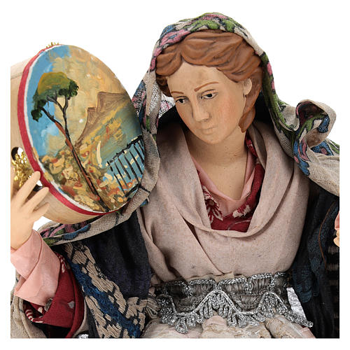 Dancer with tambourine for Neapolitan nativity scene 30 cm 2