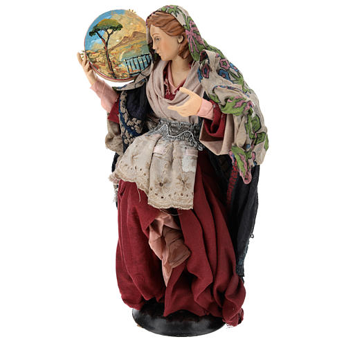 Dancer with tambourine for Neapolitan nativity scene 30 cm 3