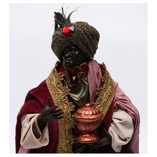 Moor Magi King with Gifts for Neapolitan nativity style 700 of 30 cm 2