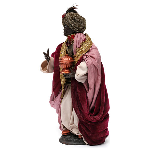Moor Magi King with Gifts for Neapolitan nativity style 700 of 30 cm 3