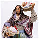 Donna con cesti di panni per presepe Napoli stile 700 di 30 cm s2