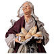 Mujer con cesta de pan para belén Nápoles estilo 700 de 30 cm de altura media s2