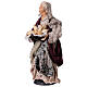 Donna con cesto di pane per presepe Napoli stile 700 di 30 cm s3