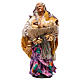 Old Woman with loaves of Bread for Neapolitan nativity style 700 of 35 cm s1