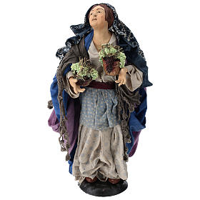 Woman with two baskets of grapes for Neapolitan nativity style 700 of 35 cm