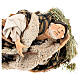 Sleeping shepherd on straw for 18th-century style Neapolitan Nativity Scene 35 cm s2