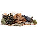 Shepherd Sleeping on Hay for Neapolitan nativity style 700s of 35 cm s6