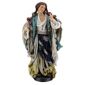 Woman with open arms for 1700s Neapolitan nativity of 35 cm