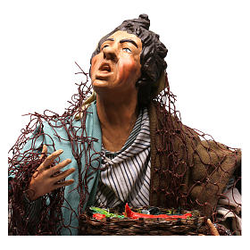 Fischer mit Netz 35cm neapolitanische Krippe