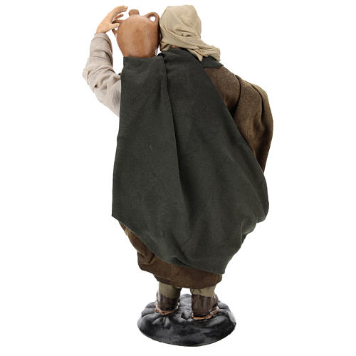 Uomo con anfore per presepe napoletano stile '700 di 30 cm 5