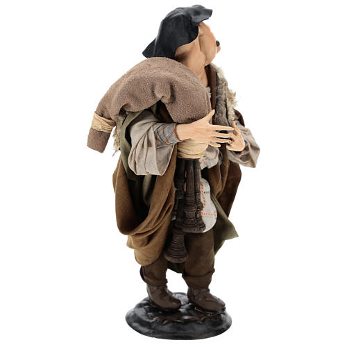 Bagpiper in terracotta for Neapolitan nativity style 700 of 30 cm 4