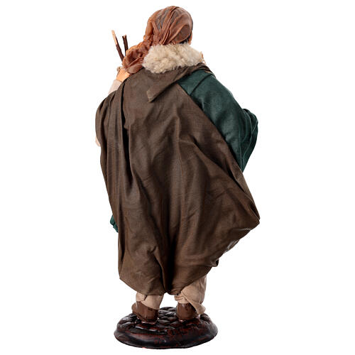 Shepherd with caciottas 18th-century style Neapolitan Nativity Scene 30 cm 5