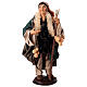 Shepherd with Caciotta for Neapolitan nativity style 700s of 30 cm s1