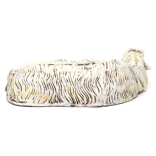 Mouton allongé pour crèche Naples style 1700 35 cm 4