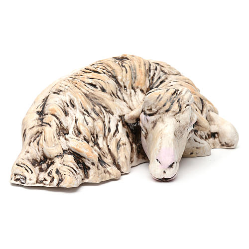 Lying sheep looking to its right 18th-century style Neapolitan Nativity Scene 35 cm 3