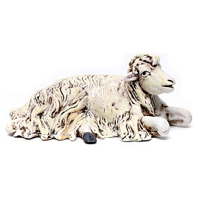 Ovelha de joelhos para a direita em terracota para presépio Nápoles estilo '700 com peças 35 cm altura média