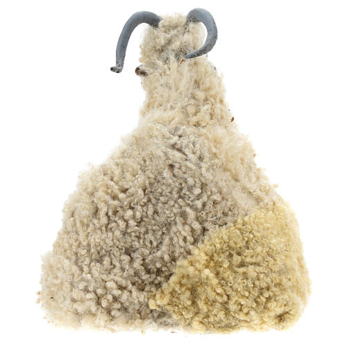 Caprone con pecorella per presepe napoletano stile '700 di 35 cm 4