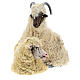 Caprone con pecorella per presepe napoletano stile '700 di 35 cm s2