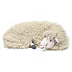 Mouton allongé avec laine pour crèche Naples style 1700 35 cm s1