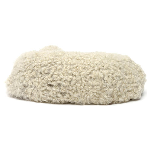 Pecora sdraiata con lana per presepe Napoli stile 700 di 35 cm 4