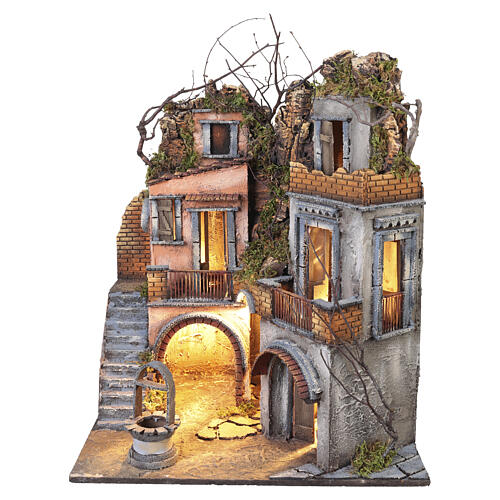Cottage avec puits pour crèche napolitaine 60x50x50 cm 1