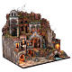 Borgo antico con cascata e mulino per presepe 70x80x60 cm stile napoletano 700 s3