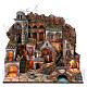 Stare miasteczko z wodospadem i młynem do szopki, 70,5x80,5x60 cm s1