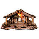 Illuminated stable with window for Neapolitan Nativity Scene 25x50x30 cm s1