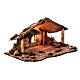 Illuminated stable with window for Neapolitan Nativity Scene 25x50x30 cm s5