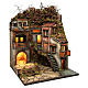 Bourg with balconies and lights for Nativity Scene 65x50x50 cm s3