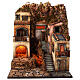 Bourg with balconies and lights for Nativity Scene 65x50x50 cm s1