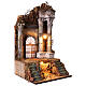 Ambientazione presepe napoletano ingresso palazzo con fontana 70x40x40 cm s3