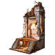 Ambientazione presepe napoletano ingresso palazzo con fontana 70x40x40 cm s4