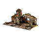 Illuminated stable with fire effect oven for Neapolitan Nativity Scene 25x50.7x27 cm s2