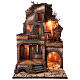 Farmhouse with fire effect oven for Nativity Scene 70x50x50 s1