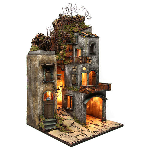 Miasteczko do szopki, 85x50x50 cm, w stylu neapolitańskim z XVIII wieku 3