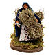 Moving woman with sickle and hay Neapolitan Nativity Scene 12 cm s1