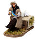 Moving sitting man with parrot Neapolitan Nativity Scene 12 cm s2