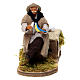 Animated Neapolitan figurine 12 cm depicting a man with parrot s1