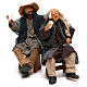 Couple of drunk men on bench Neapolitan Nativity Scene 12 cm s1