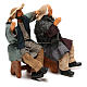 Couple of drunk men on bench Neapolitan Nativity Scene 12 cm s5