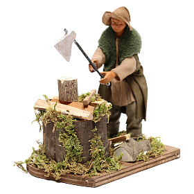 Taglialegna in terracotta per presepe di Napoli 12 cm
