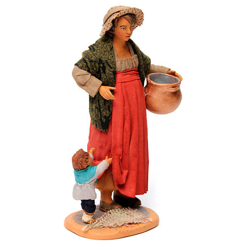 Pregnant woman with baby Neapolitan Nativity Scene 30 cm 4