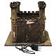Illuminated castle with 4 towers for Neapolitan Nativity Scene 27x30x30 s4